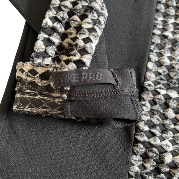 Nike Pro Hyperwarm Top‎ Womens XXL Black Gray Base Layer Compression Long Sleeve - Picture 5 of 12